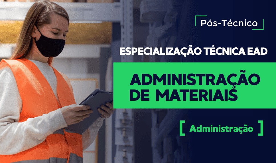 Capa do curso: Especialização Técnica em Administração de Materiais EAD