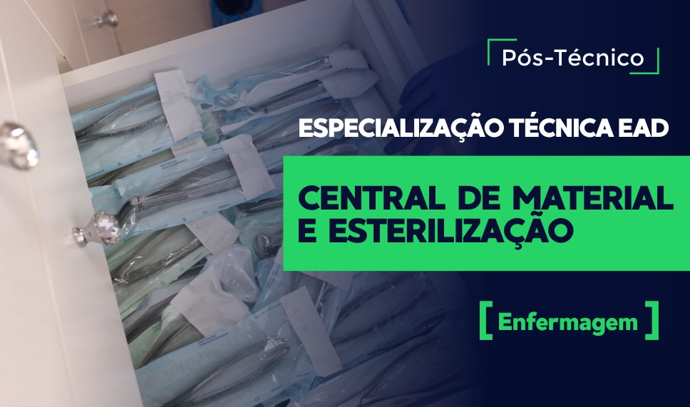 Capa do curso: Especialização Técnica em Central de Material e Esterilização EAD